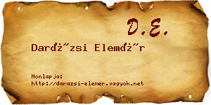 Darázsi Elemér névjegykártya