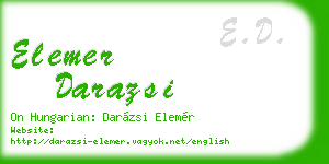elemer darazsi business card