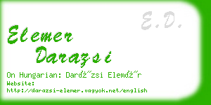 elemer darazsi business card